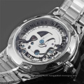 Winner 126 Men's Watch Top Brand Luxury Automatic Skeleton Gold Factory Company Stainless Steel Bracelet Wristwatch